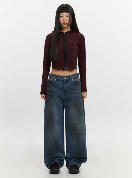 Brianna Dark Washed Wide-Leg Jeans IF510