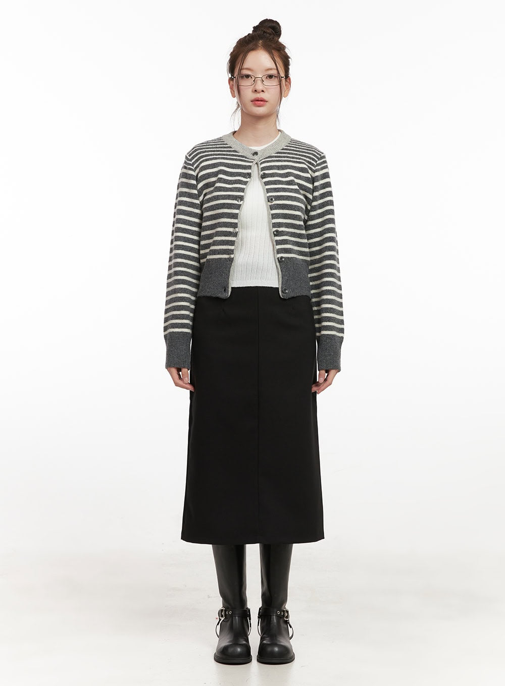 stripe-buttoned-cardigan-if505