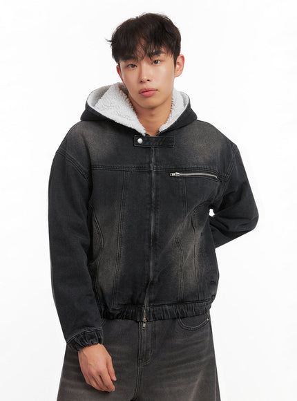 mens-warm-hooded-zip-up-denim-jacket-id431