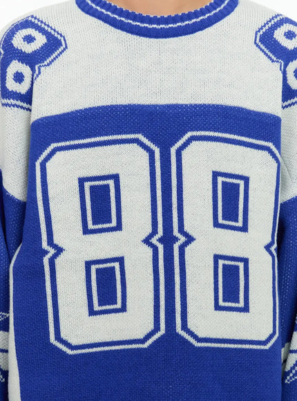 Men's Oversized Rugby Sweater IN506