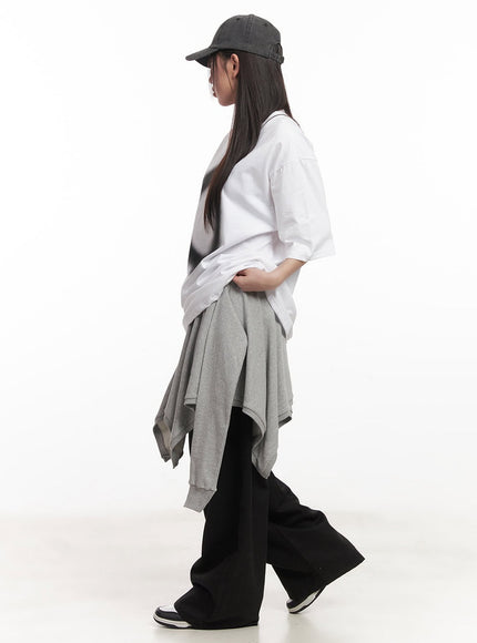 Pintuck Cotton Baggy Pants CA521