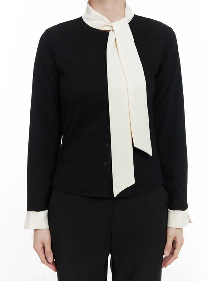 slim-fit-long-sleeve-scarf-blouse-cn519