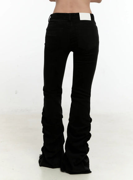 Romina Shirring Fleece Bootcut Pants CN505