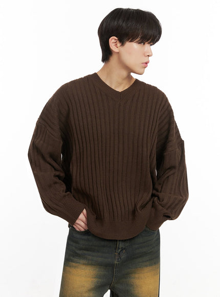 mens-loose-fit-v-neck-sweater-ij517