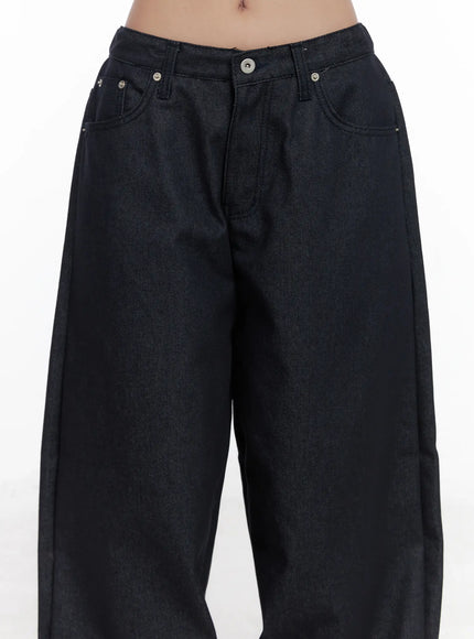 Solana Unwashed Wide-Leg Jeans CN514