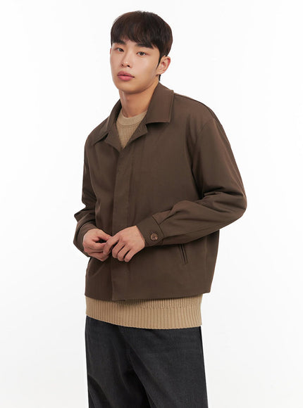 Men's Collared Button-Up Jacket IF521