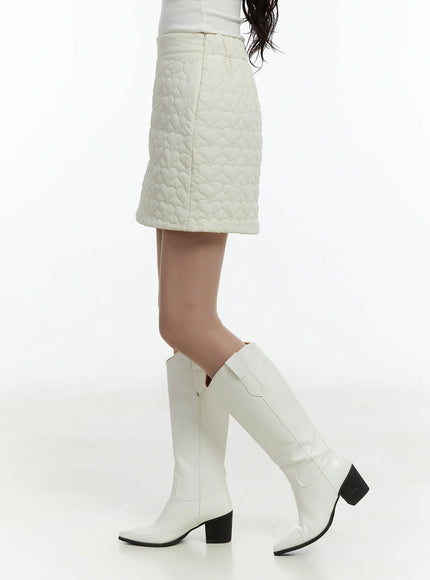 quilted-heart-pattern-mini-skirt-cd523