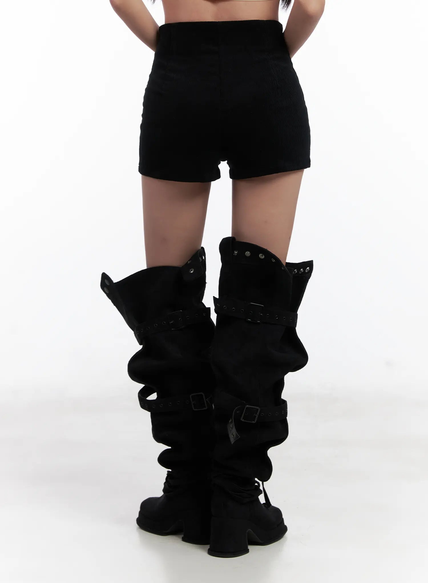 High-Waisted Corduroy Shorts CN528