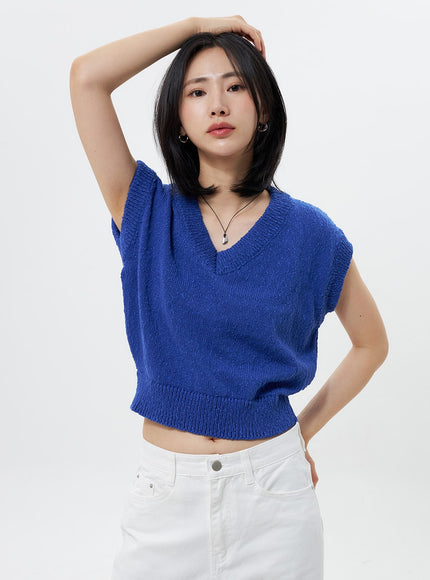 Cropped Knit Vest OY304