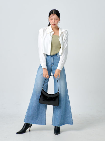 Cropped Button Shirt IJ331
