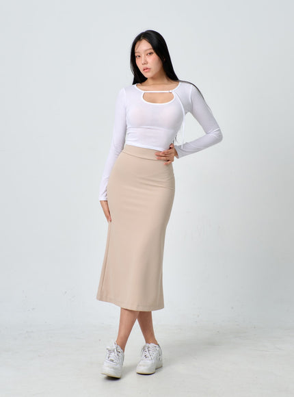 Cut-Out Cropped Top IF301