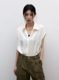 silky-short-sleeve-blouse-iy331
