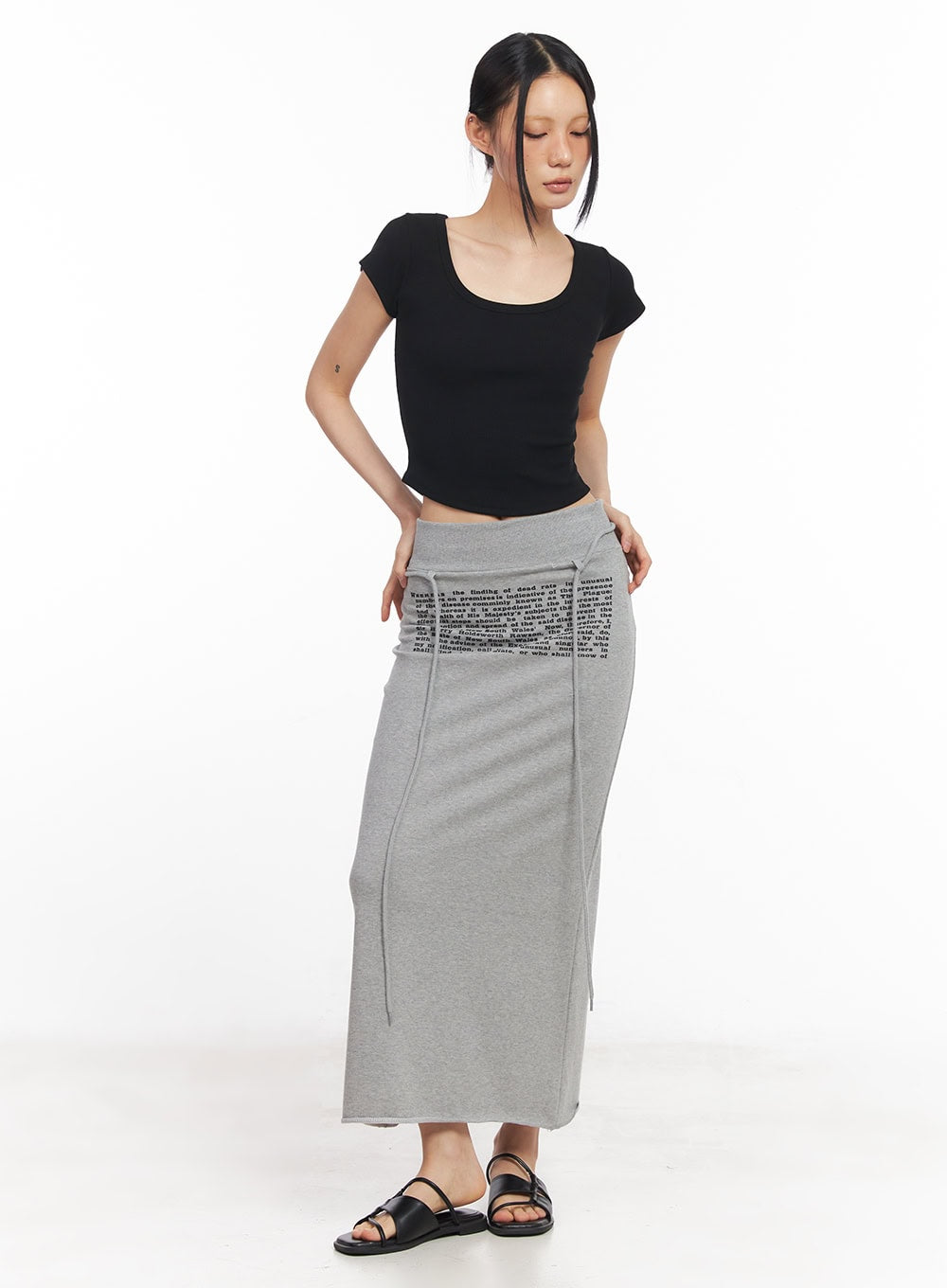 drawstring-script-maxi-sweatskirt-cy528