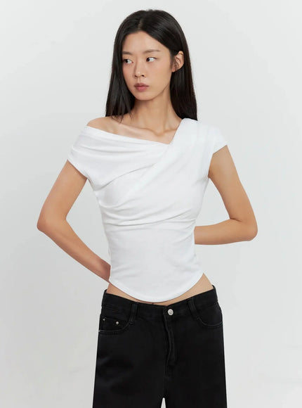 Off-Shoulder Draped Top IL528