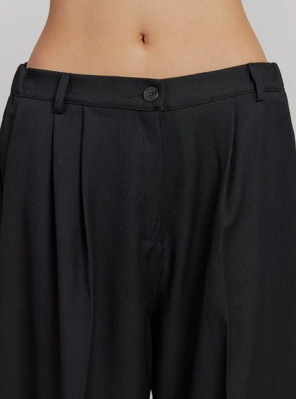 Relaxed Fit Wide-Leg Trousers IJ502