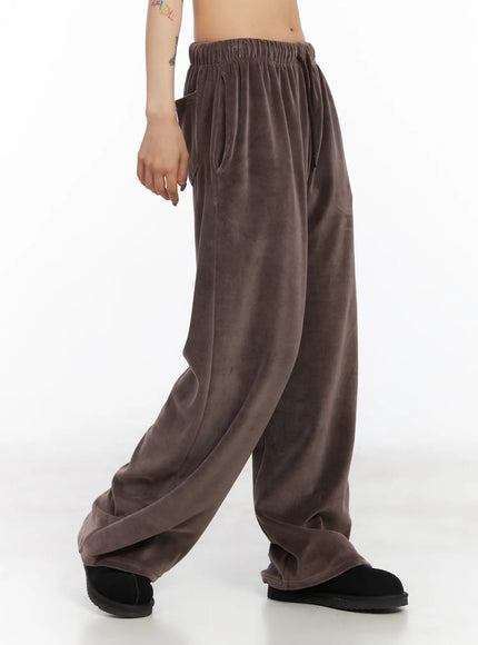 Wide Leg Velvet Track Pants CD508