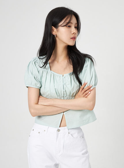 Puff Sleeve Button Blouse OA317