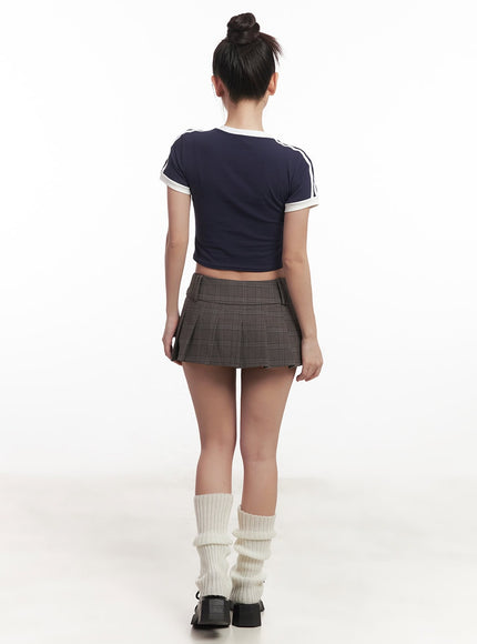 plaid-pleated-mini-skirt-cm528