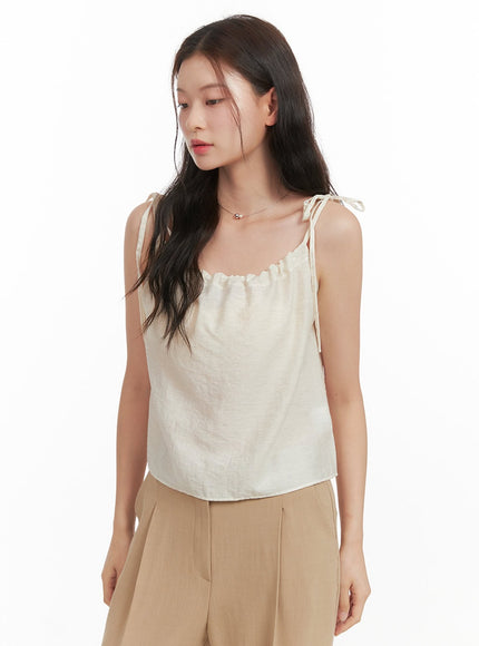 bowknot-shirred-sleeveless-top-oy421