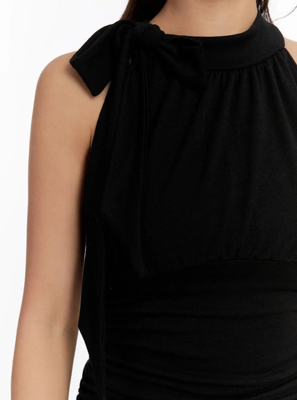 ribbon-halter-scarf-sleeveless-mini-dress-cn527