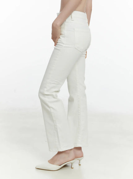 High-Waist Bootcut Cotton Pants F502