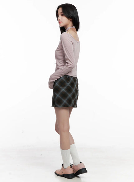 a-line-plaid-mini-skirt-co523