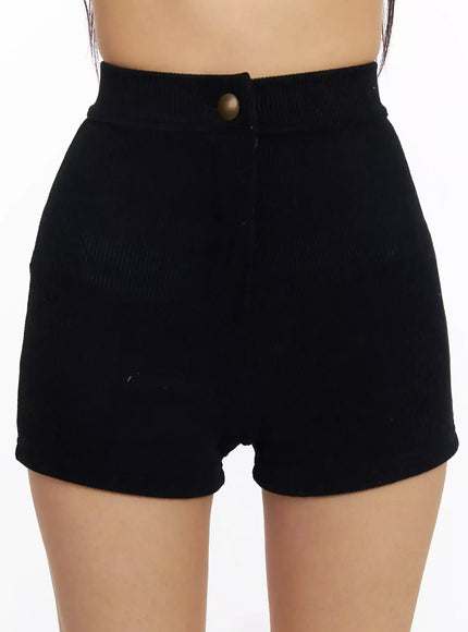High-Waist Ribbed Shorts IA508