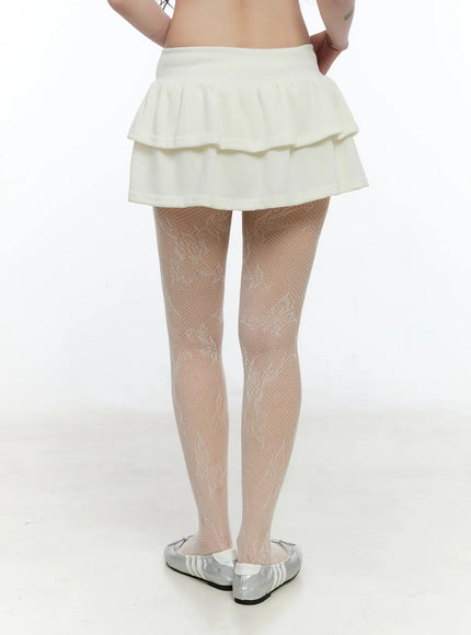 double-layer-pleated-mini-skirt-cn517