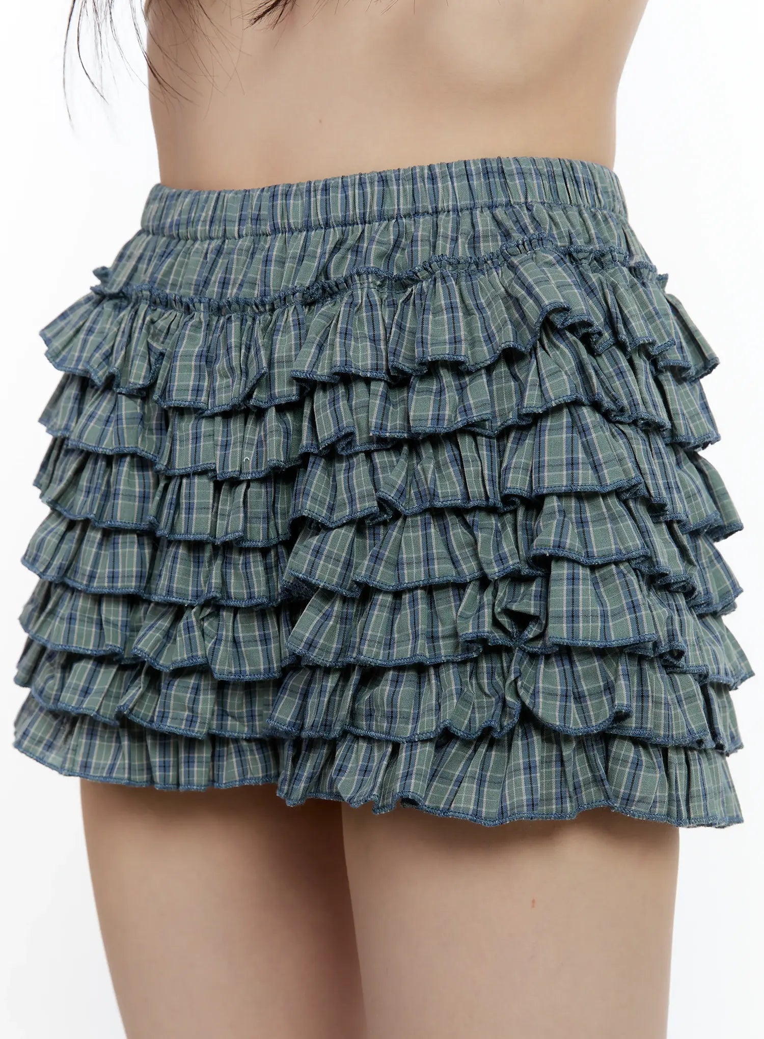 plaid-ruffle-mini-skort-cl504
