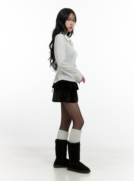 ruffled-velvet-mini-skirt-cn407