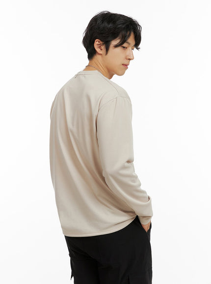 mens-loose-round-neck-long-sleeve-beige-ig409