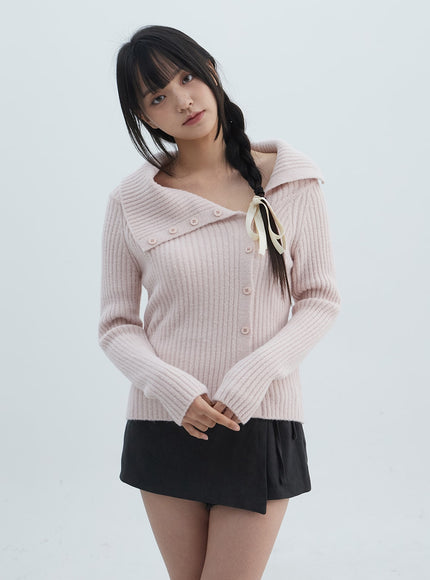 asymmetrical-button-open-collar-knit-sweater-on313