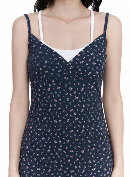 Floral V-Neck Mini Dress CA509