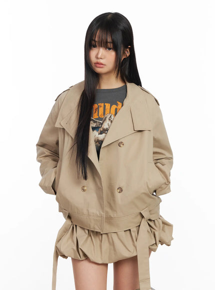 Oversized Belted Trench Jacket CF504