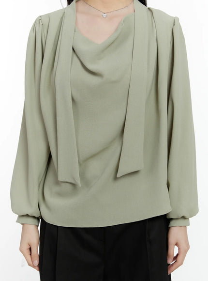 elegant-draped-long-sleeve-blouse-f502