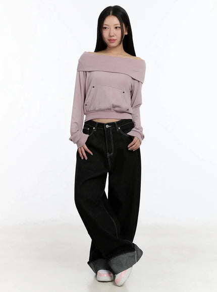 kacey-plaid-stitched-back-pocket-baggy-jeans-im513