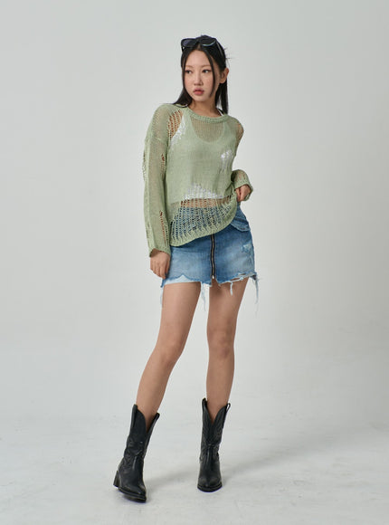 Mesh Sweater IF316