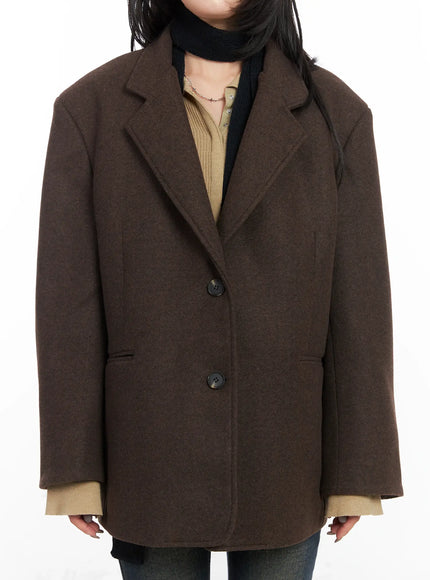 Oversized Classic Wool Blazer Jacket CD502