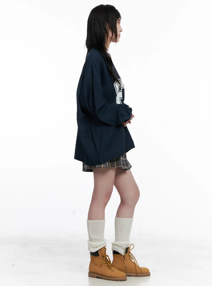 87 Oversized V-Neck Pullover Top CS526