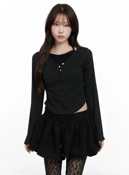 polka-dot-layered-halter-top-in525