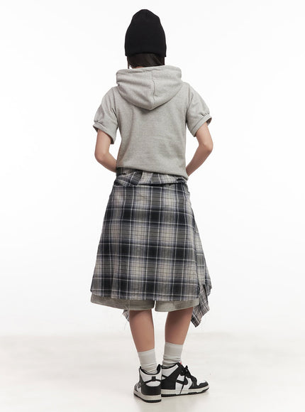 Heart Patched Puff Short-Sleeve Hoodie CM528
