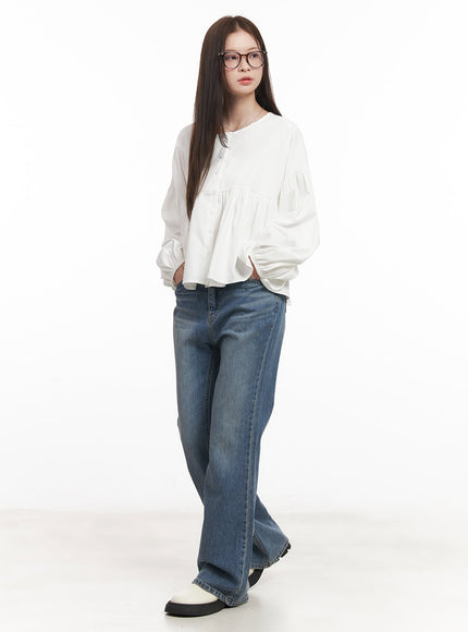 Rhia Relaxed-Fit Semi-Flared Jeans CM512