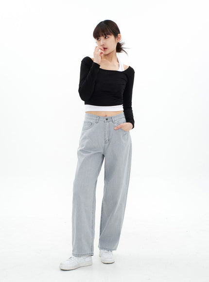 Wide Leg Cotton Pants CA05