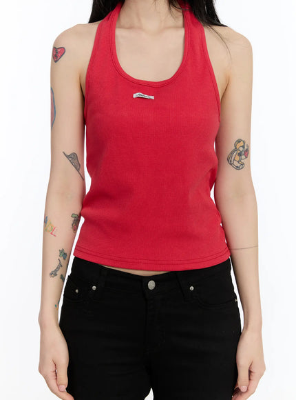 Ribbed Halter Top CA507