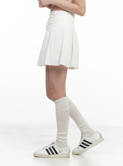 asymmetric-shirred-mini-skirt-cl524