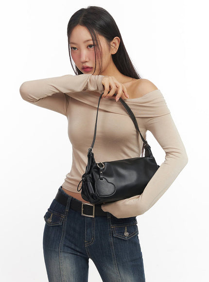 faux-leather-shoulder-bag-with-attached-pocket-if510