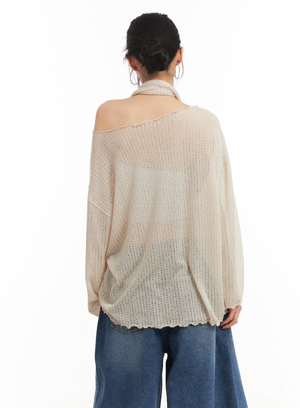 sheer-off-shoulder-top-with-scarf-set-cm503