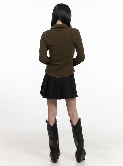 Collared Button-Up Sweater CJ517