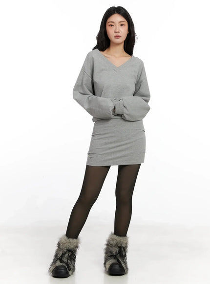 v-neck-sweatshirt-mini-dress-in528