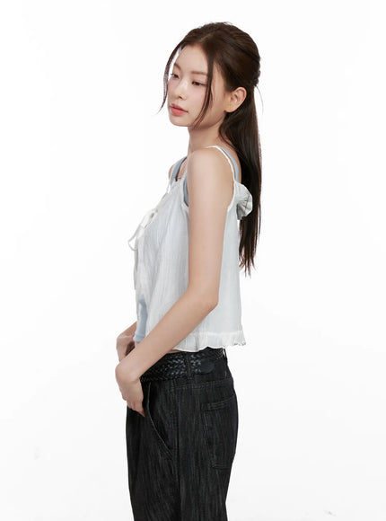 frill-ribbon-bustier-tank-cl523